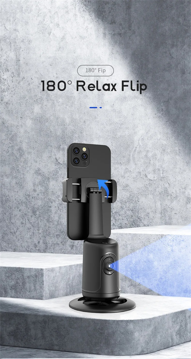 360° AI Face Tracking Gimbal – Auto Follow Phone Holder